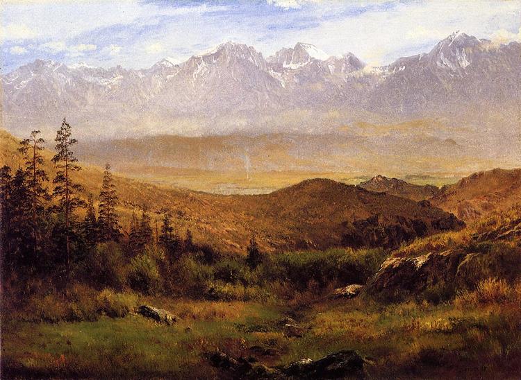 Albert Bierstadt Oil Painting In the Foothills of the Mountains - Click Image to Close